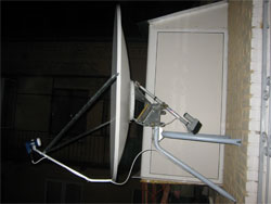 Another image of a 120-cm polar satellite dish by Supral (actuator by SuperJack):